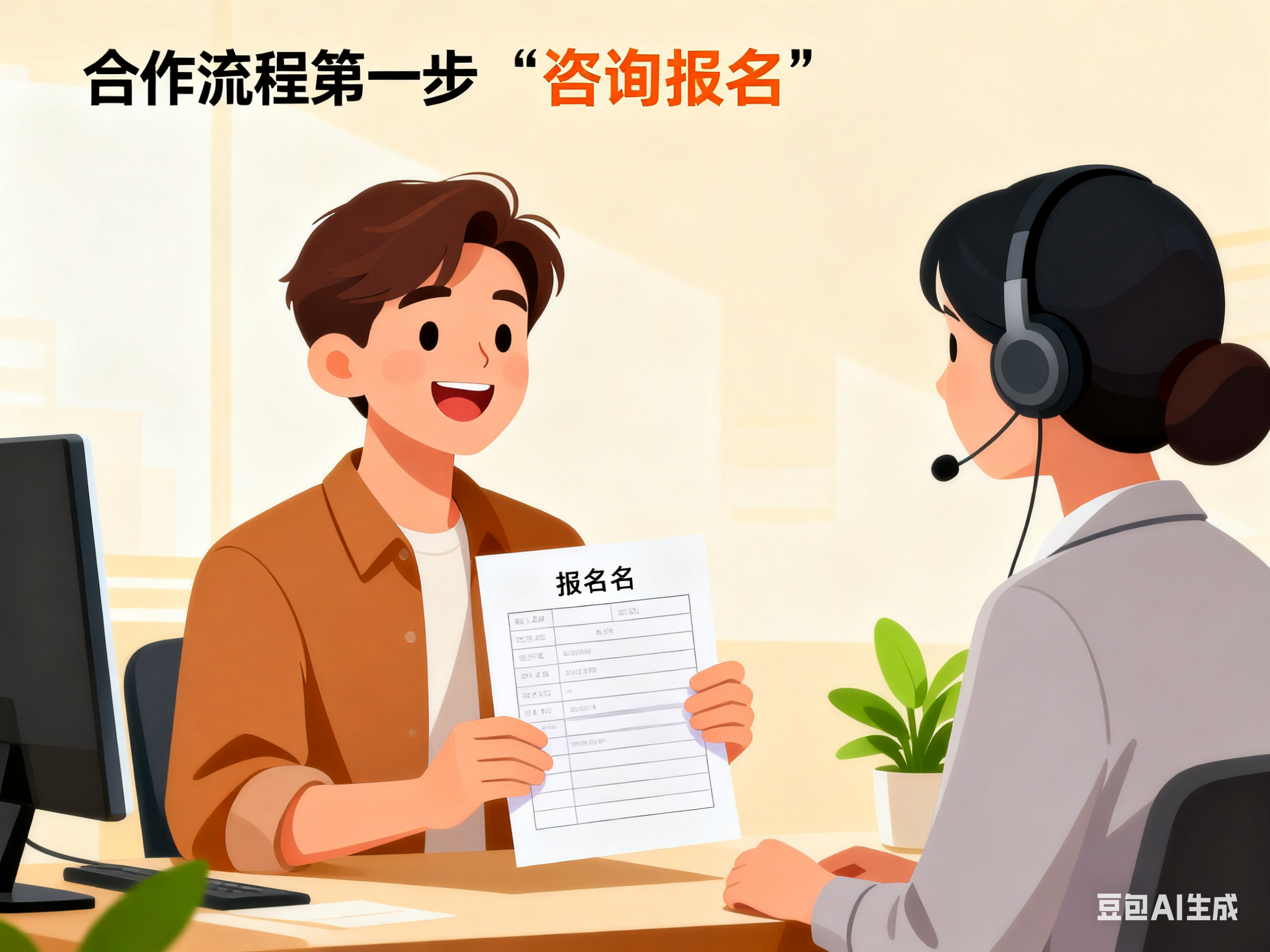 咨询报名示意图