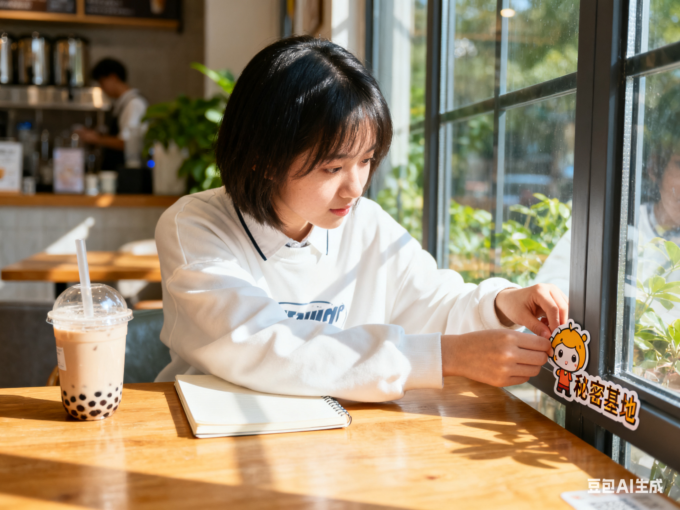 奶茶店收银台铺设场景